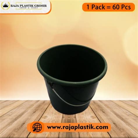 Timba Plastik 4 Galon Gagang Kawat Abu - RAJA PLASTIK GROSIR | Jual ...