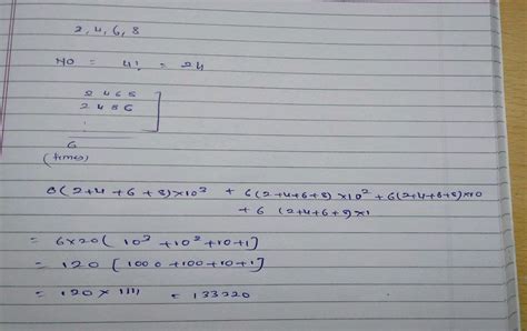 The sum of all 4 digit number containing the digits 2,4,6,8 without ...