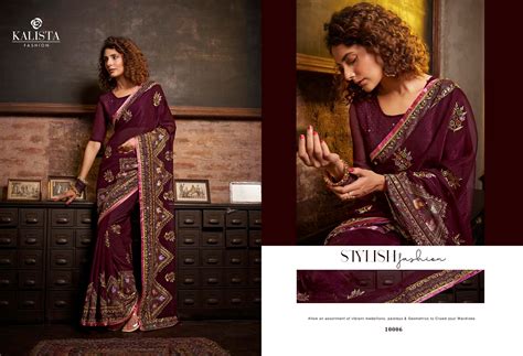 Kalista Antara Heavy Embroidery Work Designer Saree Collection