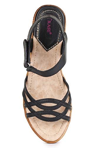 Buy TRASE Women's Black Wedges Sandal - 5 UK at Amazon.in