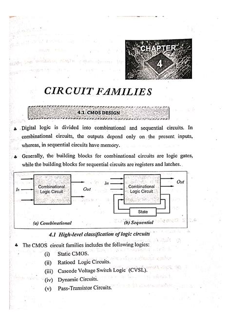 CHAPTER 4: CMOS DESIGN AND CIRCUIT FAMILIES (VLSI) - Studocu