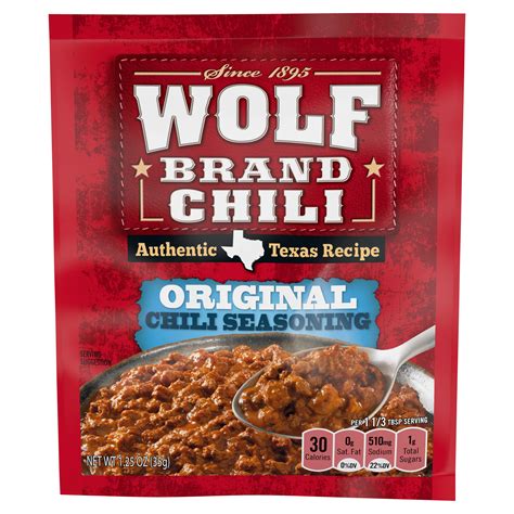 Wolf Brand Brand Chili Original Chili Seasoning - Shop Spice mixes at H-E-B