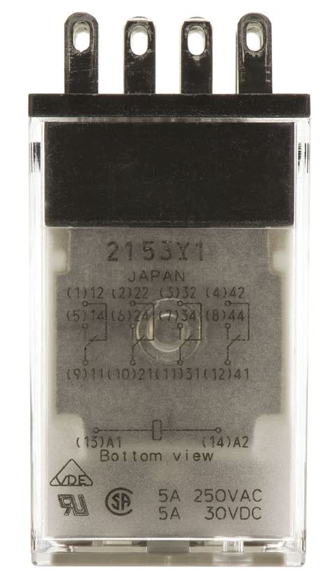 MY4 24VAC (S) Omron | Omron Plug In Power Relay, 24V ac Coil, 5A ...