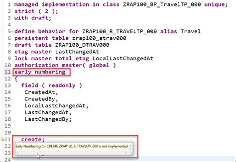 Enhance the Business Object Behavior With Unmanaged Internal Numbering ...