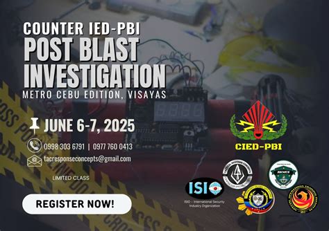 Counter IED-Post Blast Investigation Course, CIED-PBI, Cebu, 6000 Cebu ...