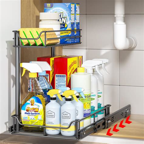 Amazon.com - Fixwal 2 Pack Under Bathroom Sink Organizer and Storage, 2 ...