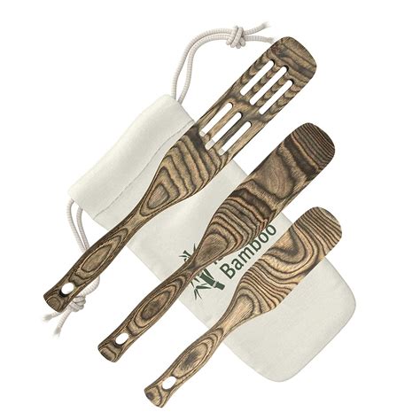 Buy Island Bamboo Pakkawood 3-Piece Utensil Set with Gift Bag - 13 ...