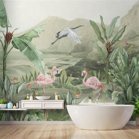 Life n Colors Sample: Tropical Jungle Themed Green Nature Wallpaper ...