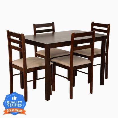 Flipkart Perfect Homes Capri Solid Wood 4 Seater Dining Set Price in ...