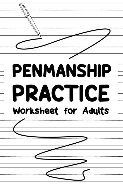 12 Penmanship Practice Worksheets For Adults - Free PDF at worksheeto.com