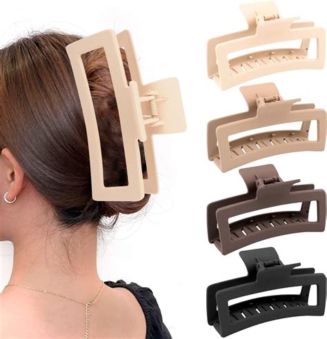 Amazon.com: 5 Inche Extra Large Claw Clips Hair Clips for Thick Hair ...