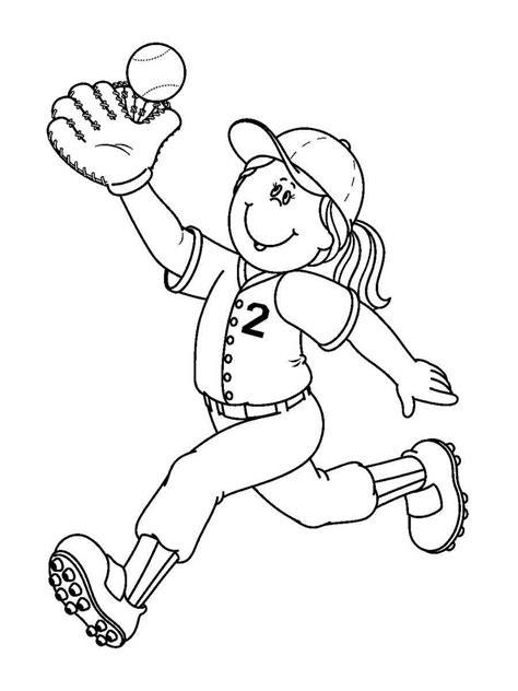 Coloring Pages Of Softball