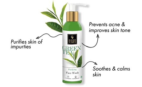 Good Vibes Green Tea Purifying Face Wash, 120 ml Helps Prevent Acne ...