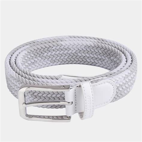 White & Gray Diamond Golf Belt | Avalon Luxury Mens Golf Belts