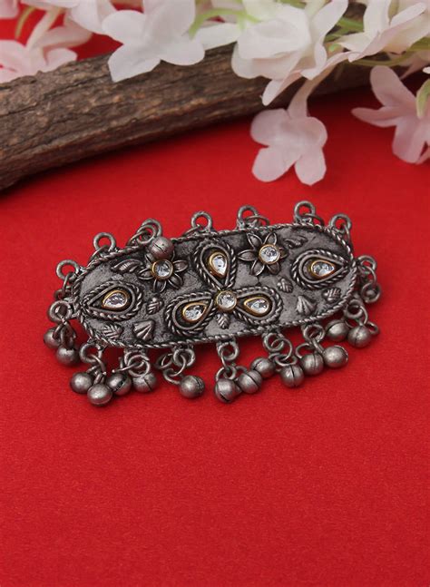 Mrinalini Oxidised Ring – Phuljhadi