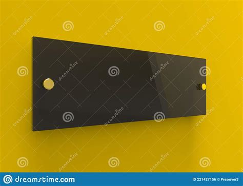 Blank Black Rectangle Transparent Glass Office Corporate Signage Plate ...