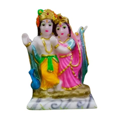 Buy SHIVRANG QALA Marble Radha Krishna Murti Statue, Decor Your Home ...