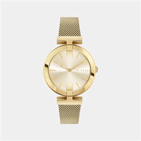 Ted Baker Tb Iconic Women Quartz Gold Dial Analog Stainless Steel Watch ...