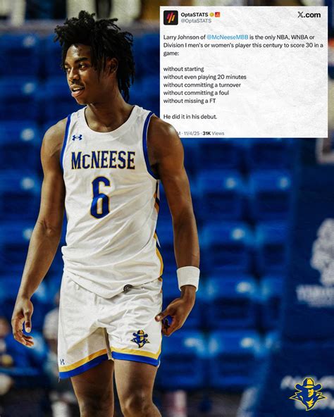 Welcome to college hoops, Larry... - McNeese Men's Basketball | Facebook