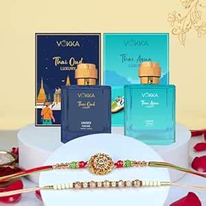 Buy VOKKA Rakhi Gift for Brother – 2 Unisex Perfume Thai Oud & Thai ...