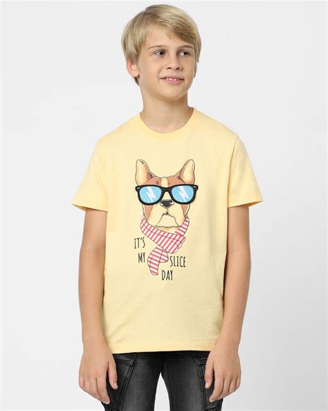 Buy Boys Beige Printed Crew Neck T-shirt Online at Jack & Jones Junior ...