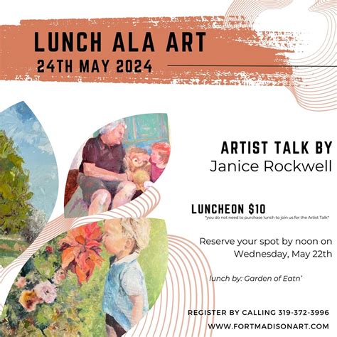 Lunch ala Art- featuring Janice Rockwell, 825 Avenue G, Fort Madison ...