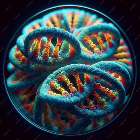Premium Photo | DNA and microscope realistic photo