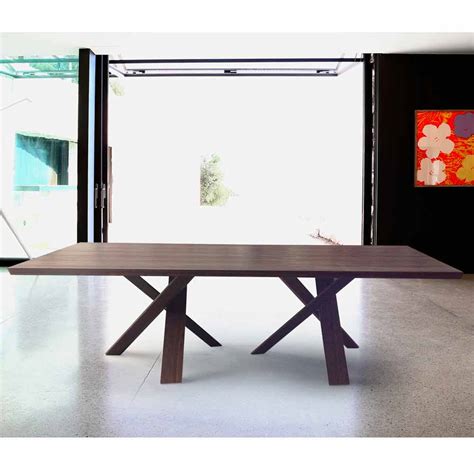 Modern design wood table 270x120 cm made in Italy Tree