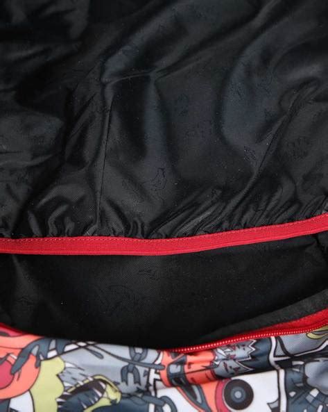 Buy Grey & Red Now Or Never Graphic Print Backpack | AJIO