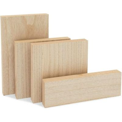 4 Pack Unfinished Wood Blocks Panel Boards for India | Ubuy