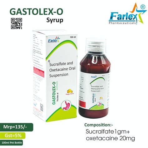 Sucralfate Oxetacaine Suspension Manufacturers/Supplier India