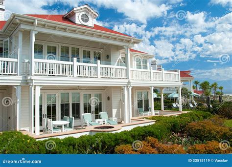 Luxury American Dream Beach Summer House Stock Image - Image of luxury ...