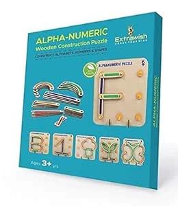 Bluebell Wooden Construction Puzzle Slat Assembly Shape Colorful ...