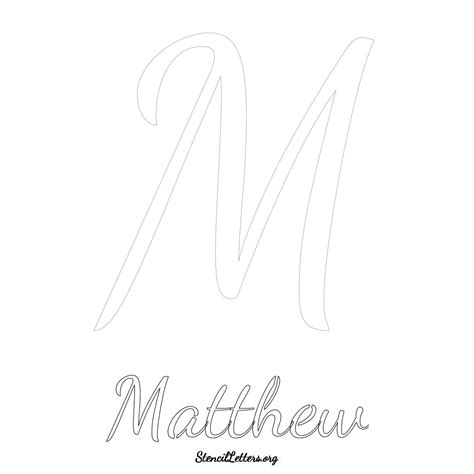 Matthew Free Printable Name Stencils with 6 Unique Typography Styles ...