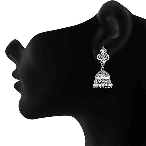 Send Mahi Oxidised White Rhodium plated Intricate Tradional Ethnic ...