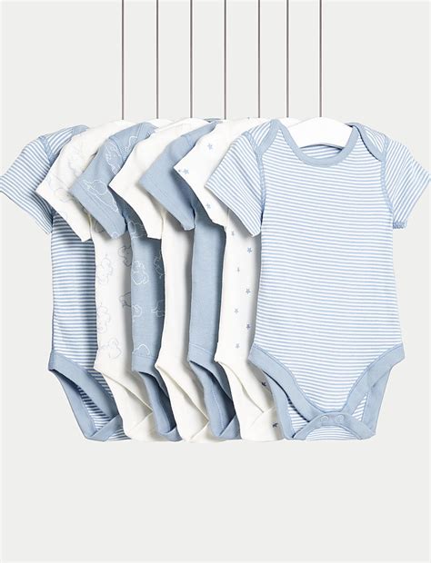 Buy 7pk Pure Cotton Bodysuits at Marks & Spencer