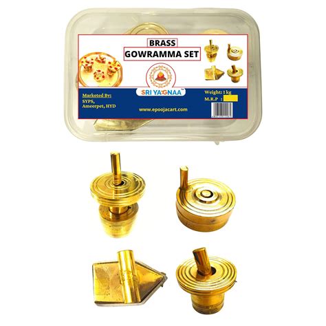 Buy SRI YAGNAA - Gowramma Set Brass - Pure Brass Gowri Set ...
