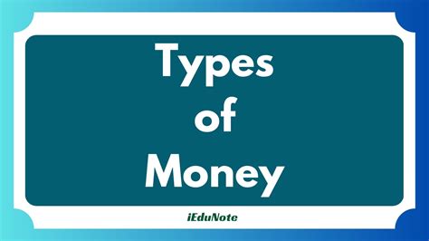 What is Money? Definitions, Types, and Functions - iEduNote.com