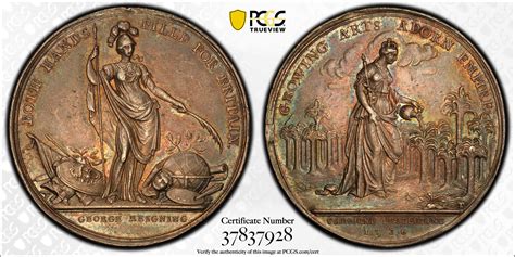 Great Britain 1736 Jernegan Cistern Silver Medal, Betts-169, Eimer-537 ...