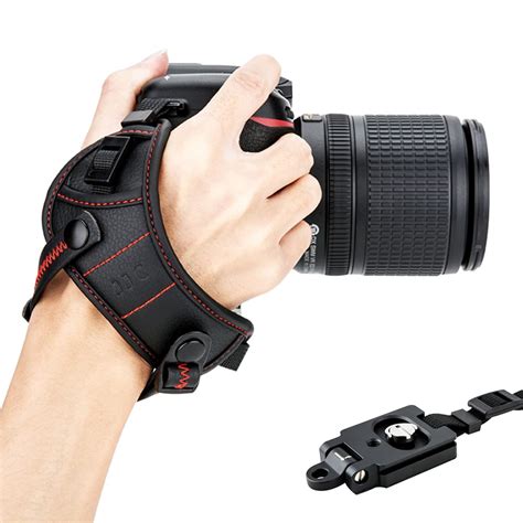 JJC DSLR Camera Wrist Hand Strap Grip w/Arca Swiss Type Quick Release ...