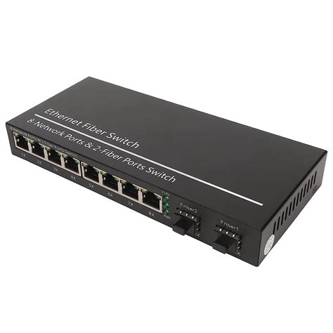 Ethernet Fiber Media Switch, 2 Optical Port Ethernet Fiber Switch Metal ...