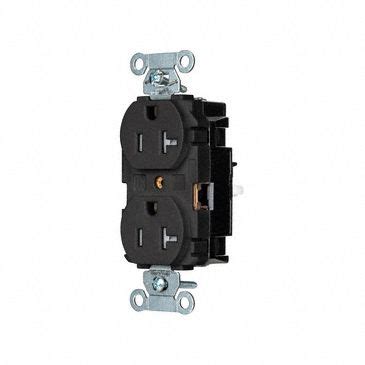 HUBBELL, Duplex, Black, Receptacle - 812AV9|5362STBKTR - Grainger