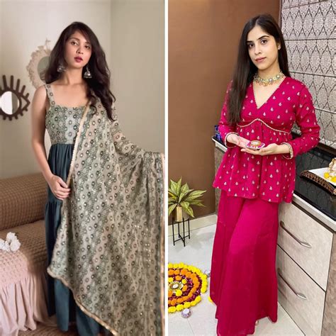 Alaya Resham Bronze Striped Anarkali Set