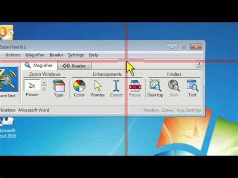 ZoomText Tutorial 的图像结果