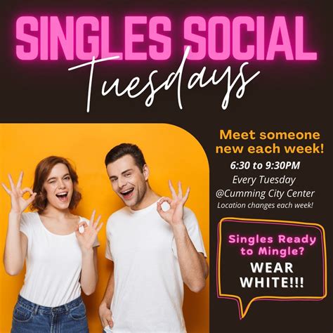 Singles Social Tuesdays - The Well, 423 Canton Road, Cumming, GA ...