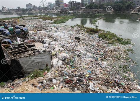 Buriganga River Pollution at Dhaka Stock Image - Image of pollution ...