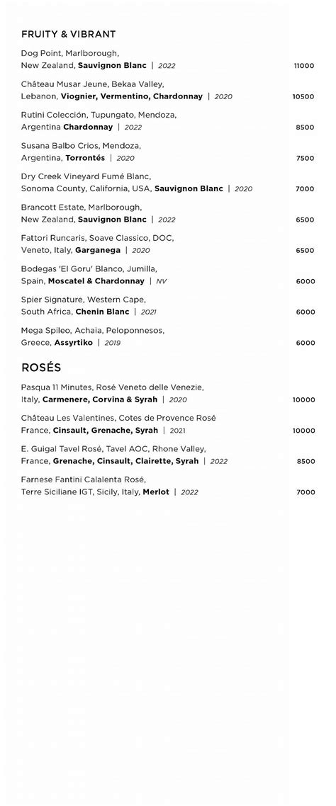 Menu at The Table, Mumbai