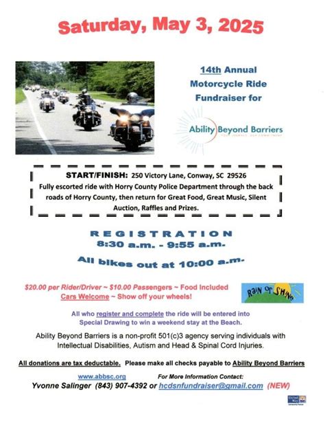 14th Annual Motorcycle Ride Fundraiser for Ability Beyond Barriers (DBA ...