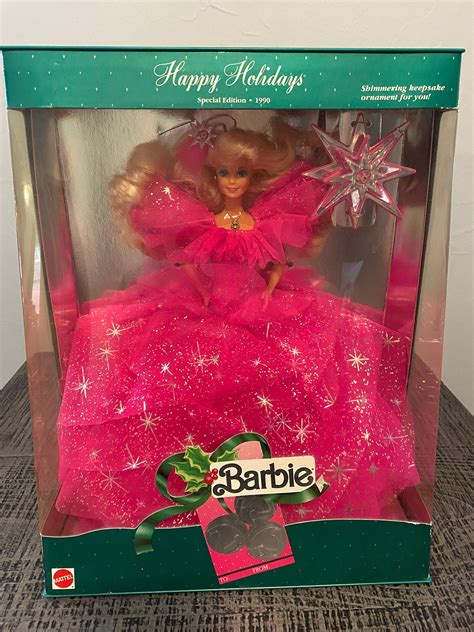 1990 Holiday Barbie - Etsy