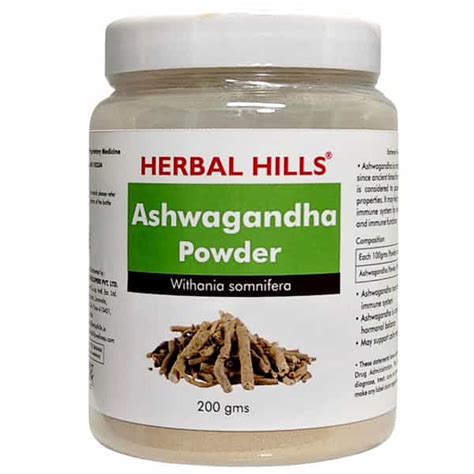 Buy HERBAL HILLS ASHWAGANDHA POWDER - WITHANIA SOMNIFERA 200 GMS (PACK ...